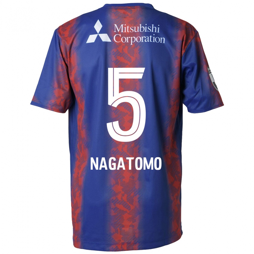 Niño Camiseta Yuto Nagatomo #5 Azul Rojo 1ª Equipación 2024/25 La Camisa México