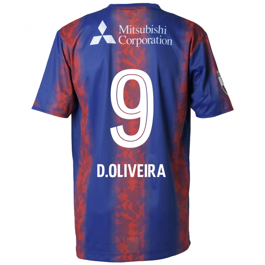 Niño Camiseta Diego Oliveira #9 Azul Rojo 1ª Equipación 2024/25 La Camisa México