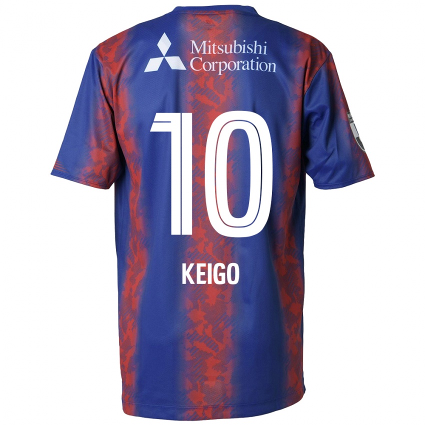 Niño Camiseta Keigo Higashi #10 Azul Rojo 1ª Equipación 2024/25 La Camisa México