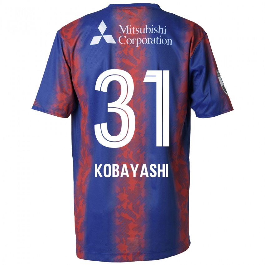 Niño Camiseta Masataka Kobayashi #31 Azul Rojo 1ª Equipación 2024/25 La Camisa México