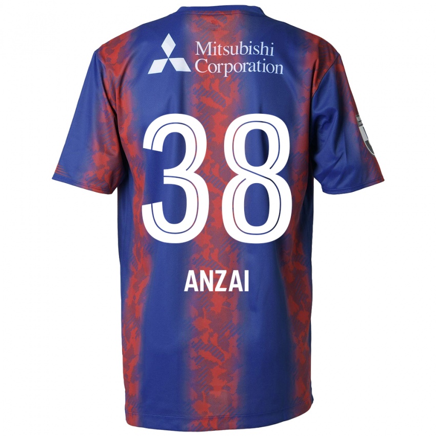 Niño Camiseta Soma Anzai #38 Azul Rojo 1ª Equipación 2024/25 La Camisa México