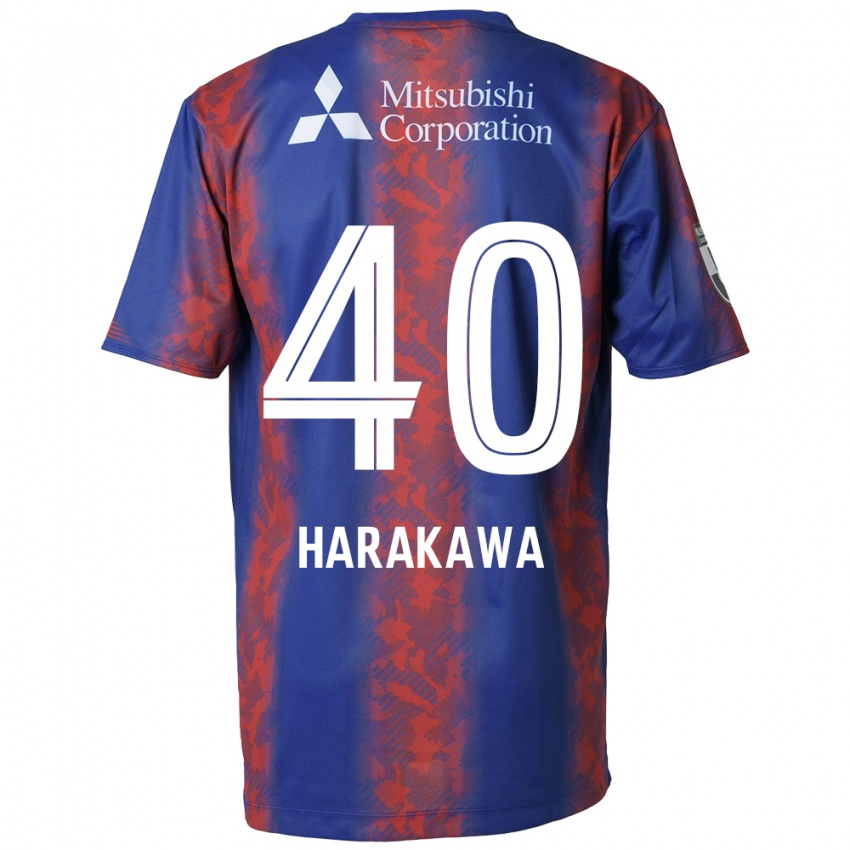 Niño Camiseta Riki Harakawa #40 Azul Rojo 1ª Equipación 2024/25 La Camisa México