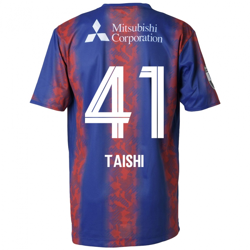 Niño Camiseta Taishi Brandon Nozawa #41 Azul Rojo 1ª Equipación 2024/25 La Camisa México