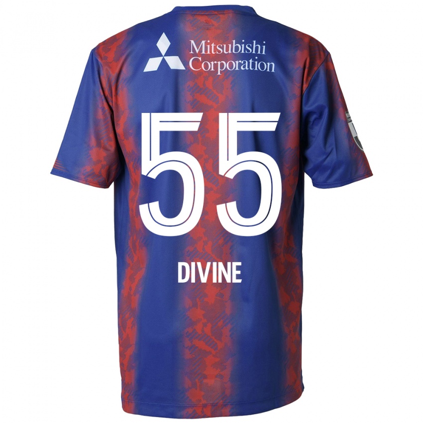 Niño Camiseta Divine Chinedu Otani #55 Azul Rojo 1ª Equipación 2024/25 La Camisa México