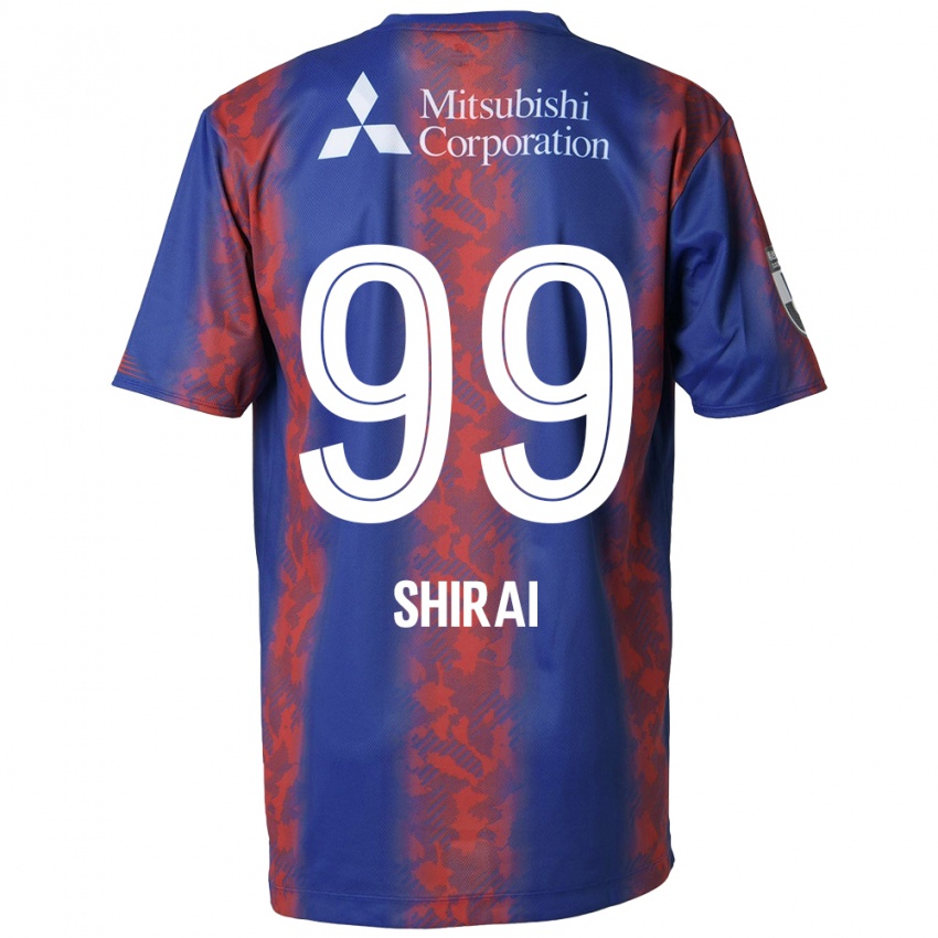 Niño Camiseta Kosuke Shirai #99 Azul Rojo 1ª Equipación 2024/25 La Camisa México