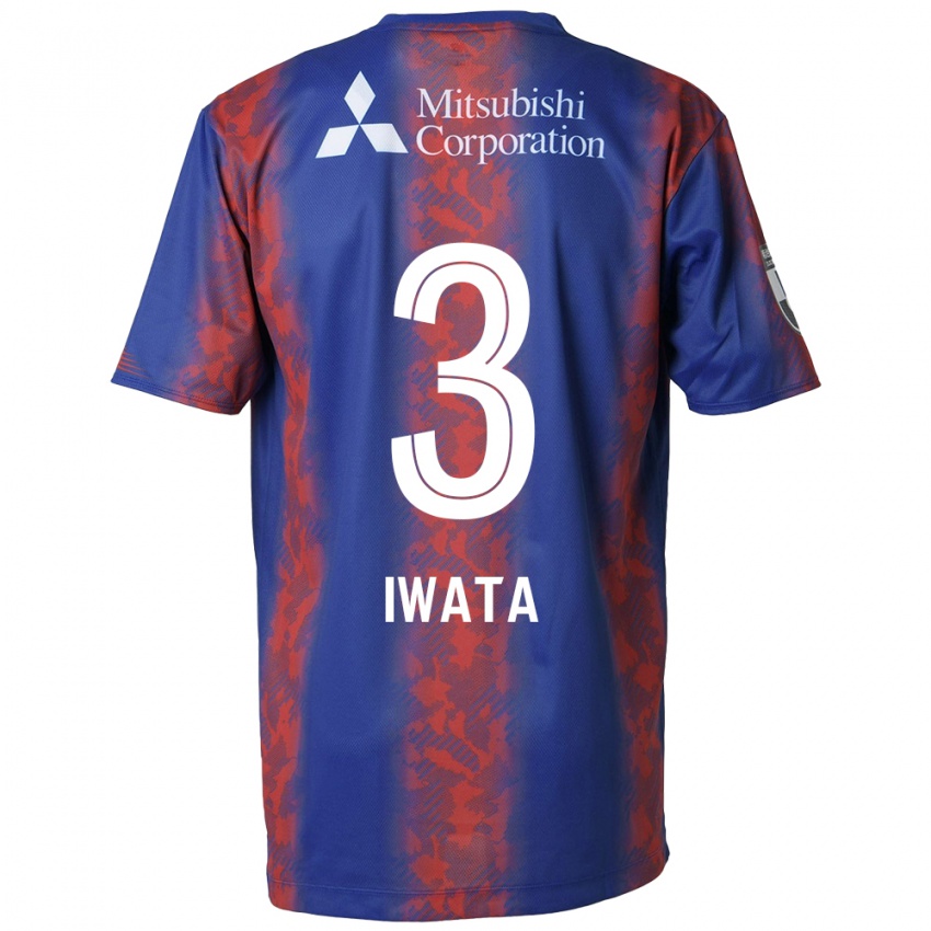 Niño Camiseta Yuki Iwata #3 Azul Rojo 1ª Equipación 2024/25 La Camisa México