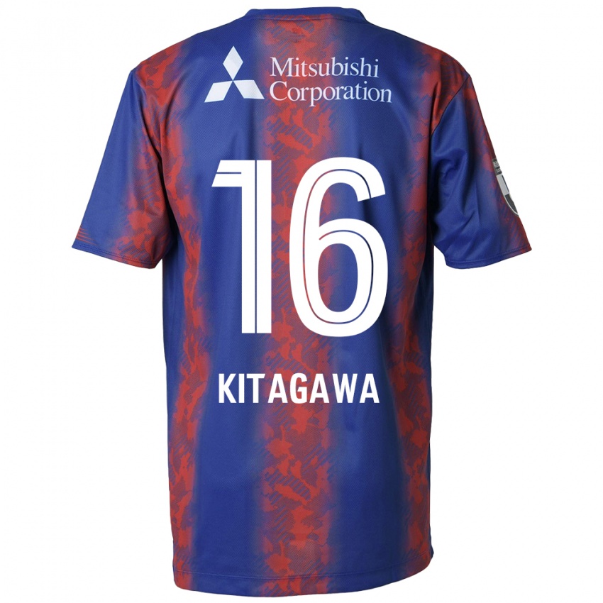 Niño Camiseta Rento Kitagawa #16 Azul Rojo 1ª Equipación 2024/25 La Camisa México