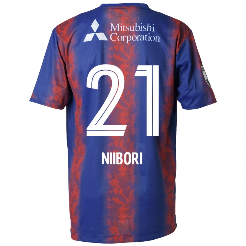 Niño Camiseta Keita Niibori #21 Azul Rojo 1ª Equipación 2024/25 La Camisa México