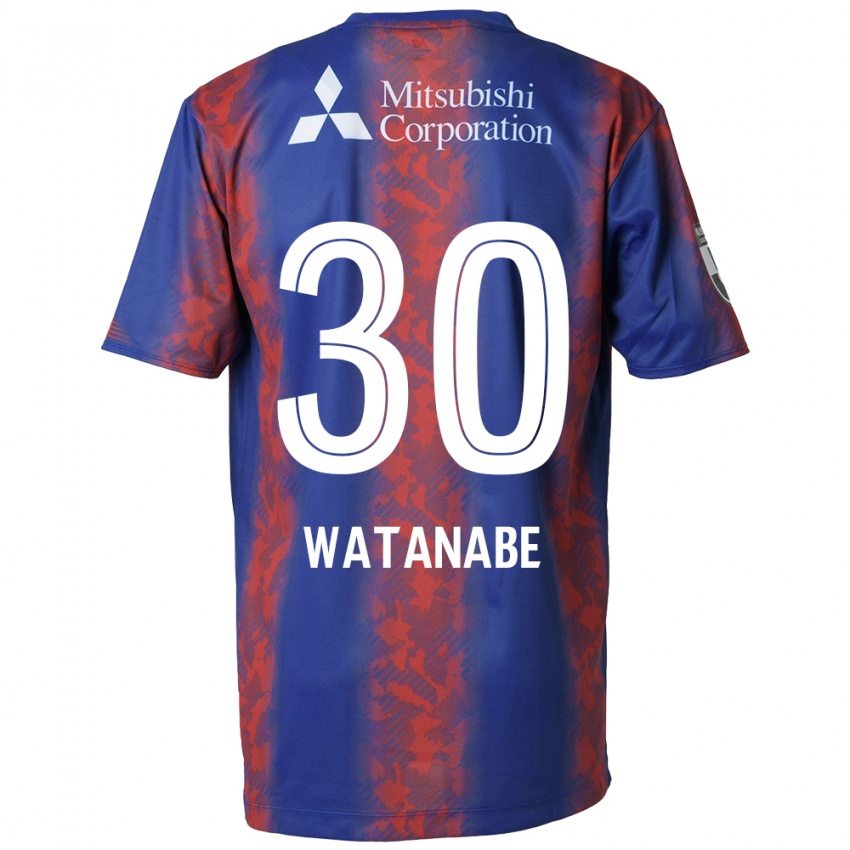 Niño Camiseta Matthew Watanabe #30 Azul Rojo 1ª Equipación 2024/25 La Camisa México