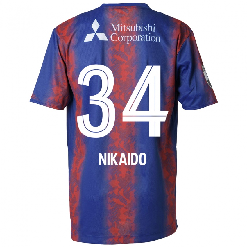 Niño Camiseta Rintaro Nikaido #34 Azul Rojo 1ª Equipación 2024/25 La Camisa México