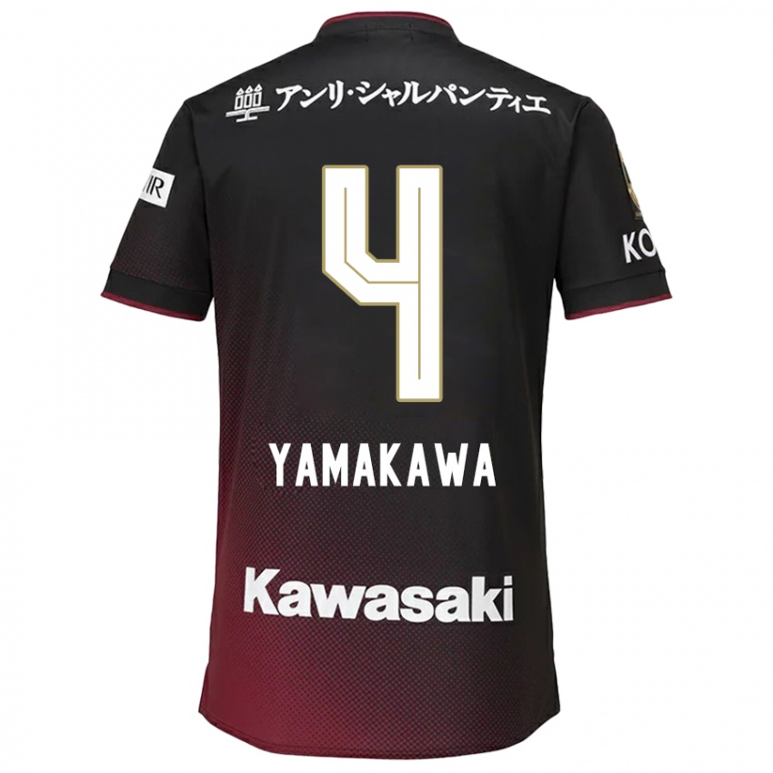 Niño Camiseta Tetsushi Yamakawa #4 Negro Rojo 1ª Equipación 2024/25 La Camisa México