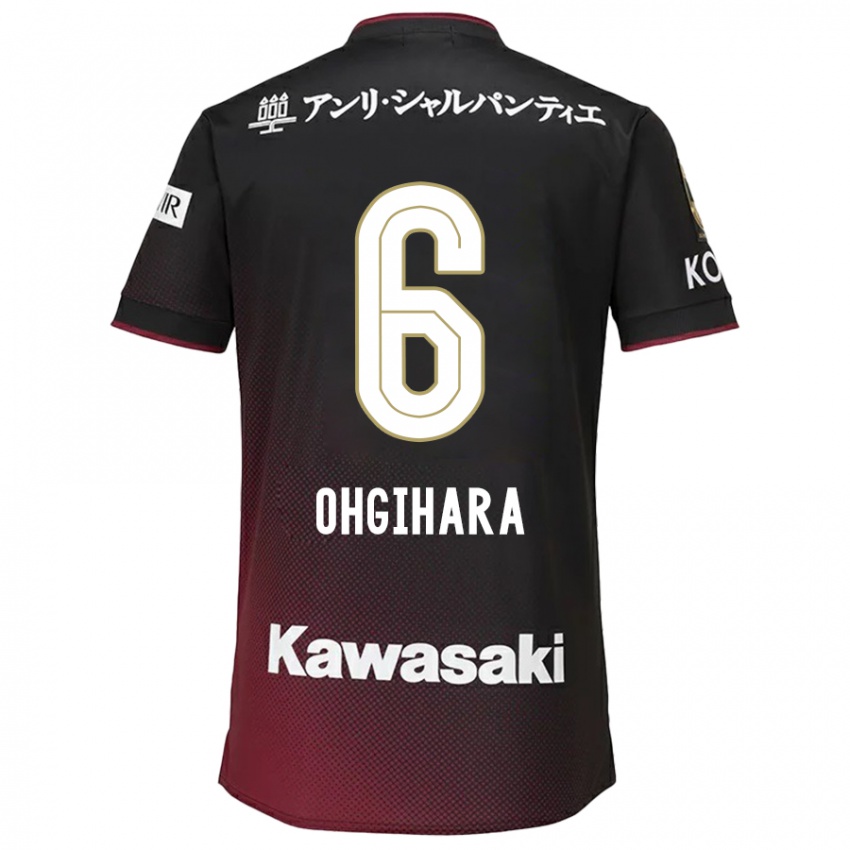 Niño Camiseta Takahiro Ogihara #6 Negro Rojo 1ª Equipación 2024/25 La Camisa México