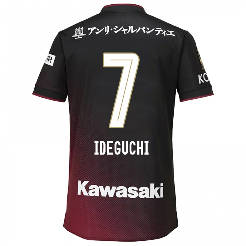 Niño Camiseta Yosuke Ideguchi #7 Negro Rojo 1ª Equipación 2024/25 La Camisa México