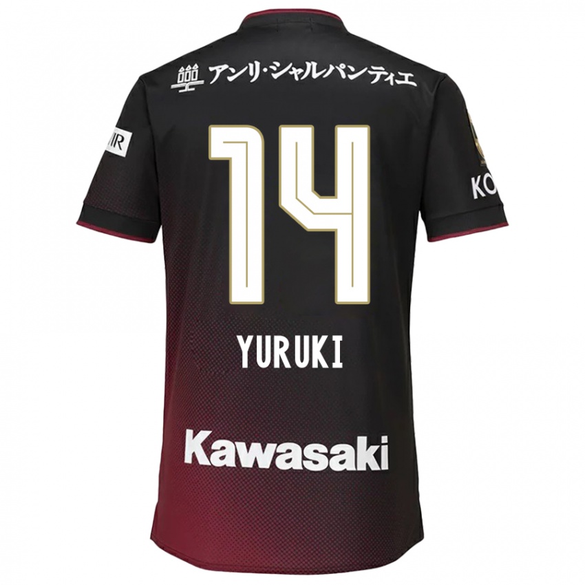 Niño Camiseta Koya Yuruki #14 Negro Rojo 1ª Equipación 2024/25 La Camisa México