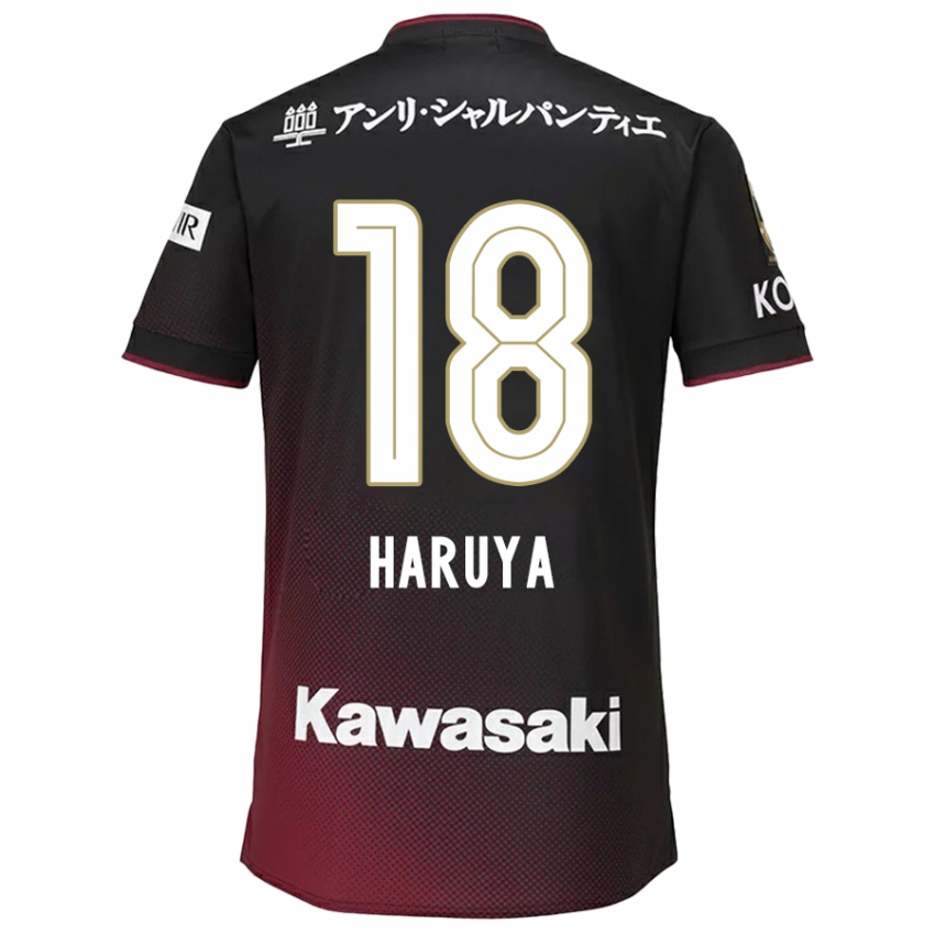 Niño Camiseta Haruya Ide #18 Negro Rojo 1ª Equipación 2024/25 La Camisa México