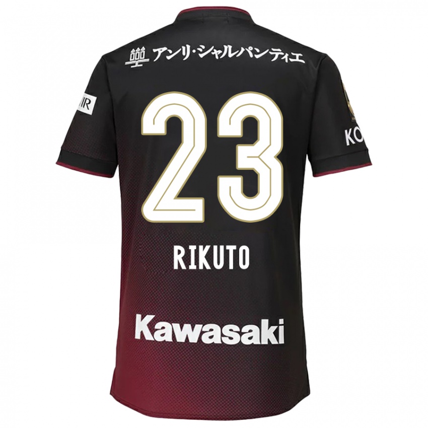 Niño Camiseta Rikuto Hirose #23 Negro Rojo 1ª Equipación 2024/25 La Camisa México