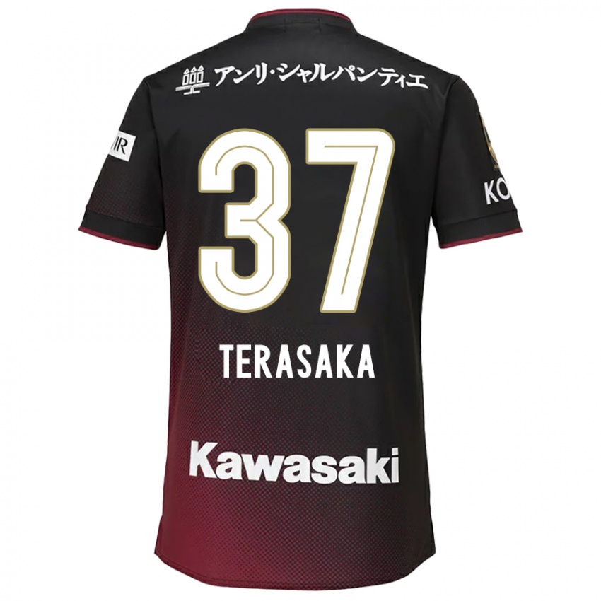 Niño Camiseta Shogo Terasaka #37 Negro Rojo 1ª Equipación 2024/25 La Camisa México