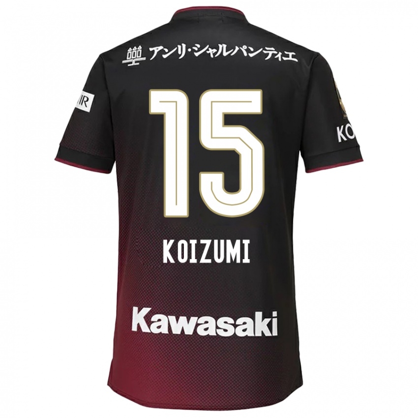 Niño Camiseta Fuga Koizumi #15 Negro Rojo 1ª Equipación 2024/25 La Camisa México