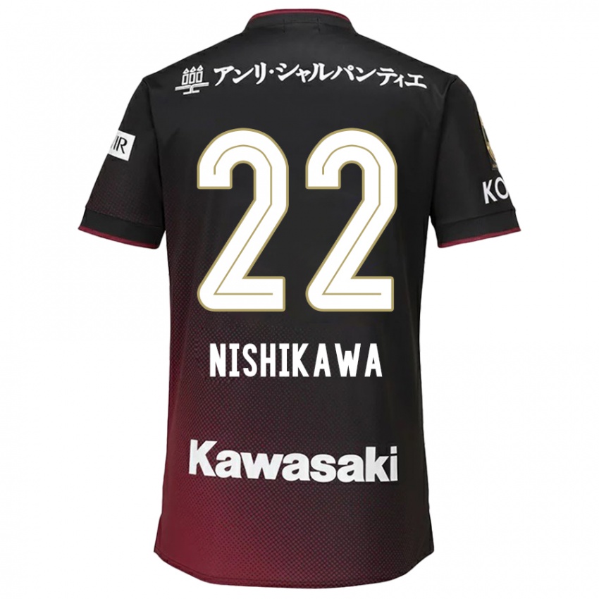 Niño Camiseta Aiku Nishikawa #22 Negro Rojo 1ª Equipación 2024/25 La Camisa México