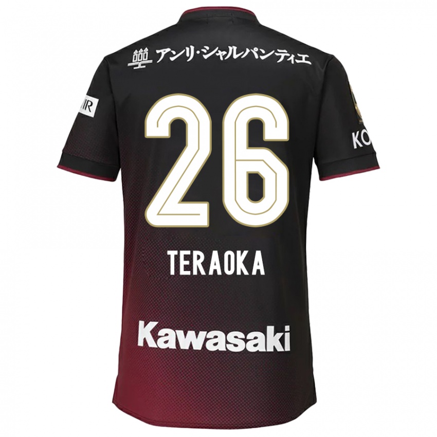 Niño Camiseta Yuma Teraoka #26 Negro Rojo 1ª Equipación 2024/25 La Camisa México