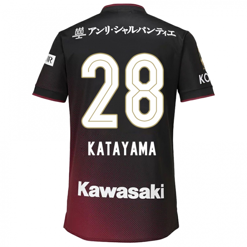 Niño Camiseta Kota Katayama #28 Negro Rojo 1ª Equipación 2024/25 La Camisa México