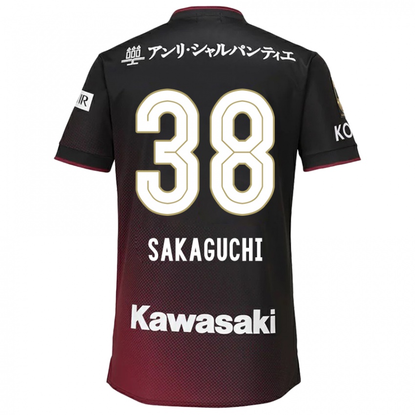 Niño Camiseta Yuki Sakaguchi #38 Negro Rojo 1ª Equipación 2024/25 La Camisa México