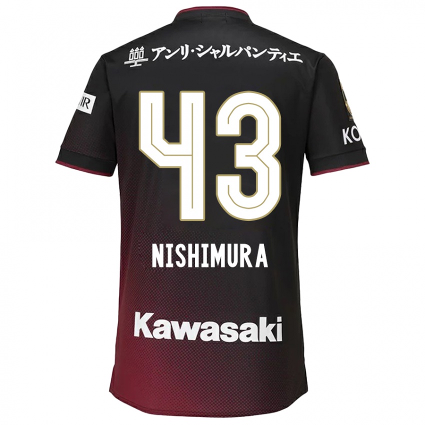 Niño Camiseta Nagi Nishimura #43 Negro Rojo 1ª Equipación 2024/25 La Camisa México