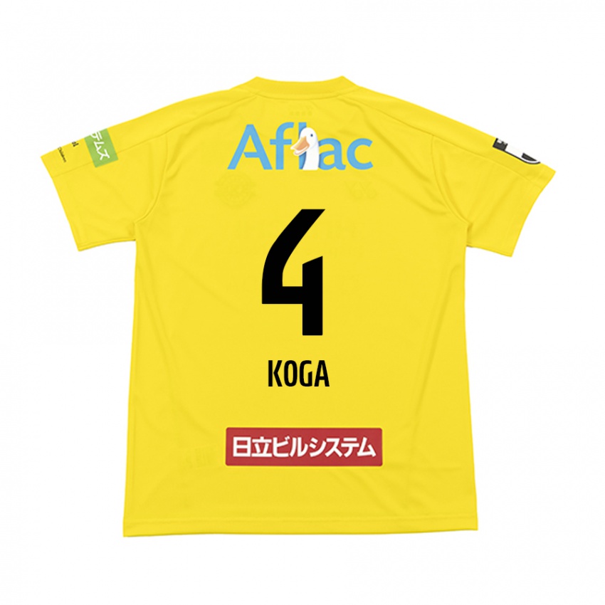 Niño Camiseta Taiyo Koga #4 Amarillo Negro 1ª Equipación 2024/25 La Camisa México