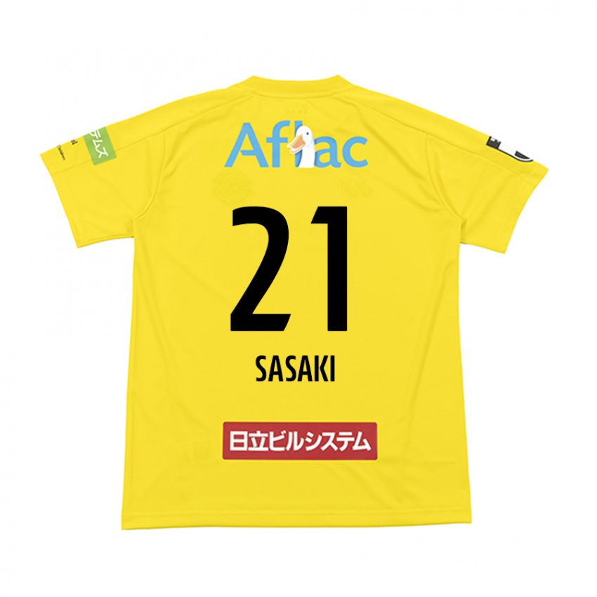 Niño Camiseta Masato Sasaki #21 Amarillo Negro 1ª Equipación 2024/25 La Camisa México