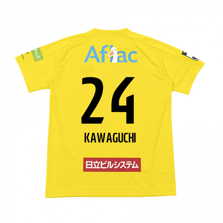 Niño Camiseta Naoki Kawaguchi #24 Amarillo Negro 1ª Equipación 2024/25 La Camisa México