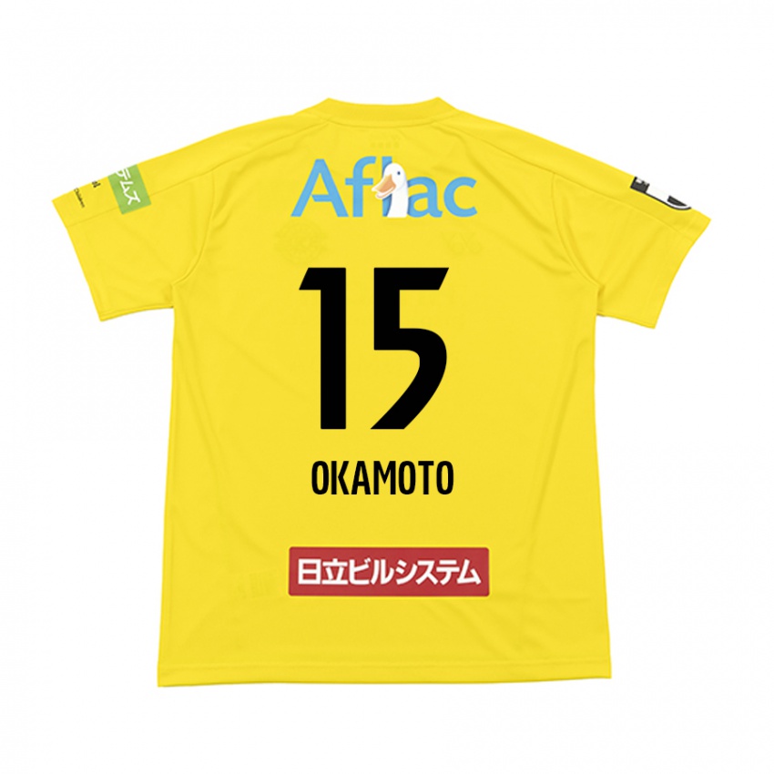 Niño Camiseta Ryoji Okamoto #15 Amarillo Negro 1ª Equipación 2024/25 La Camisa México