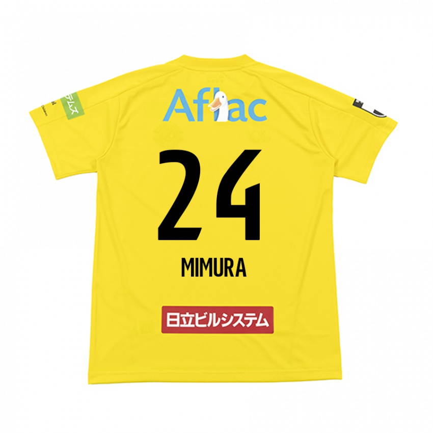 Niño Camiseta Kaname Mimura #24 Amarillo Negro 1ª Equipación 2024/25 La Camisa México