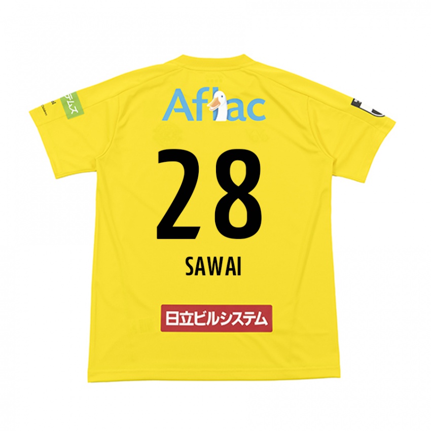 Niño Camiseta Retsu Sawai #28 Amarillo Negro 1ª Equipación 2024/25 La Camisa México