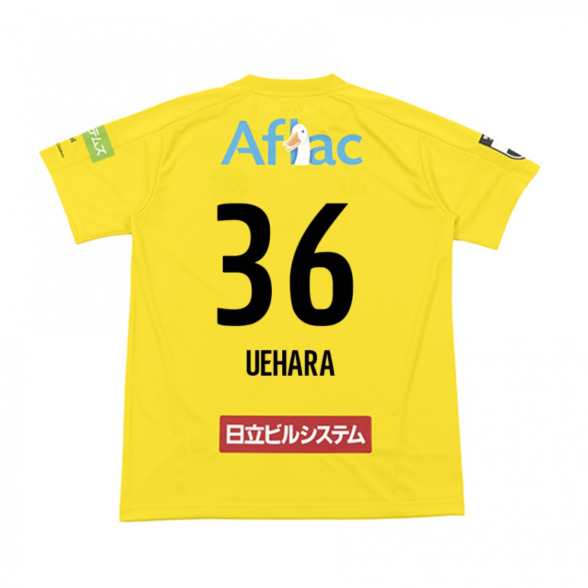 Niño Camiseta Reo Uehara #36 Amarillo Negro 1ª Equipación 2024/25 La Camisa México