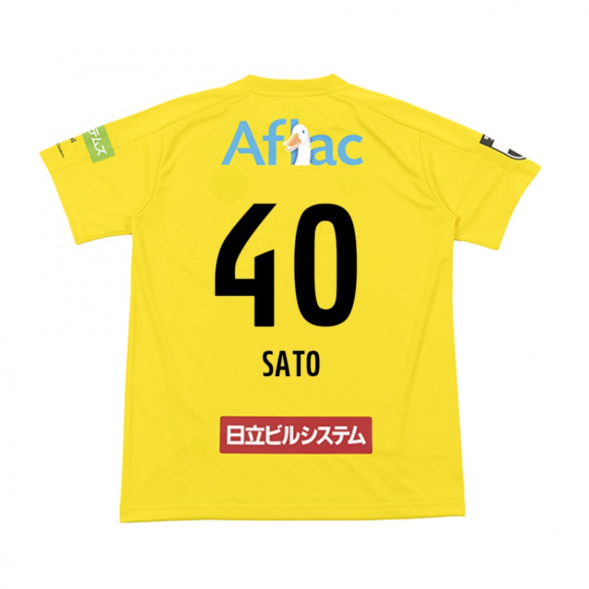 Niño Camiseta Raku Sato #40 Amarillo Negro 1ª Equipación 2024/25 La Camisa México