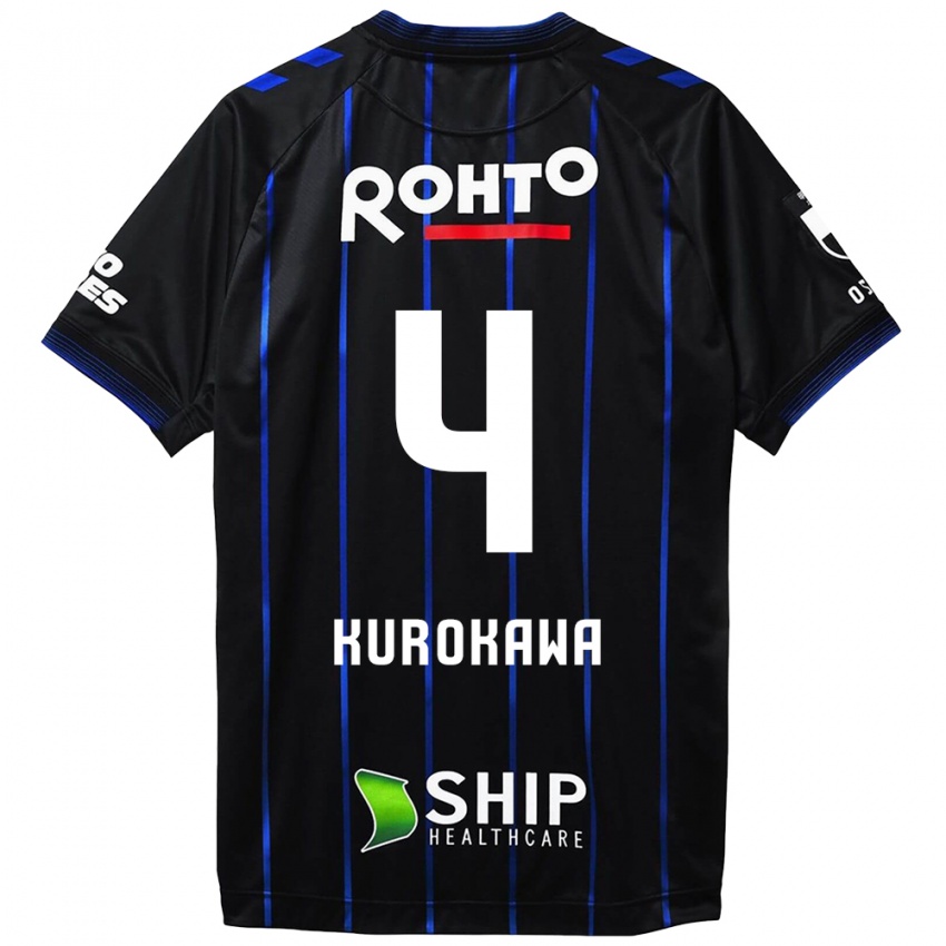 Niño Camiseta Keisuke Kurokawa #4 Azul Negro 1ª Equipación 2024/25 La Camisa México