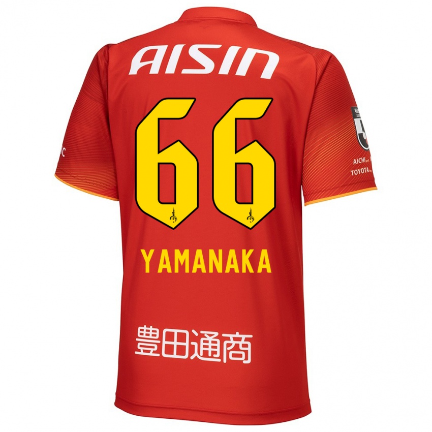 Niño Camiseta Ryosuke Yamanaka #66 Rojo Blanco Amarillo 1ª Equipación 2024/25 La Camisa México