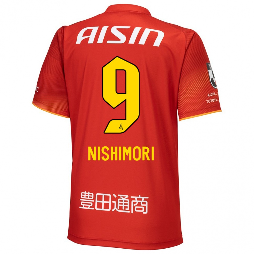 Niño Camiseta Naoto Nishimori #9 Rojo Blanco Amarillo 1ª Equipación 2024/25 La Camisa México