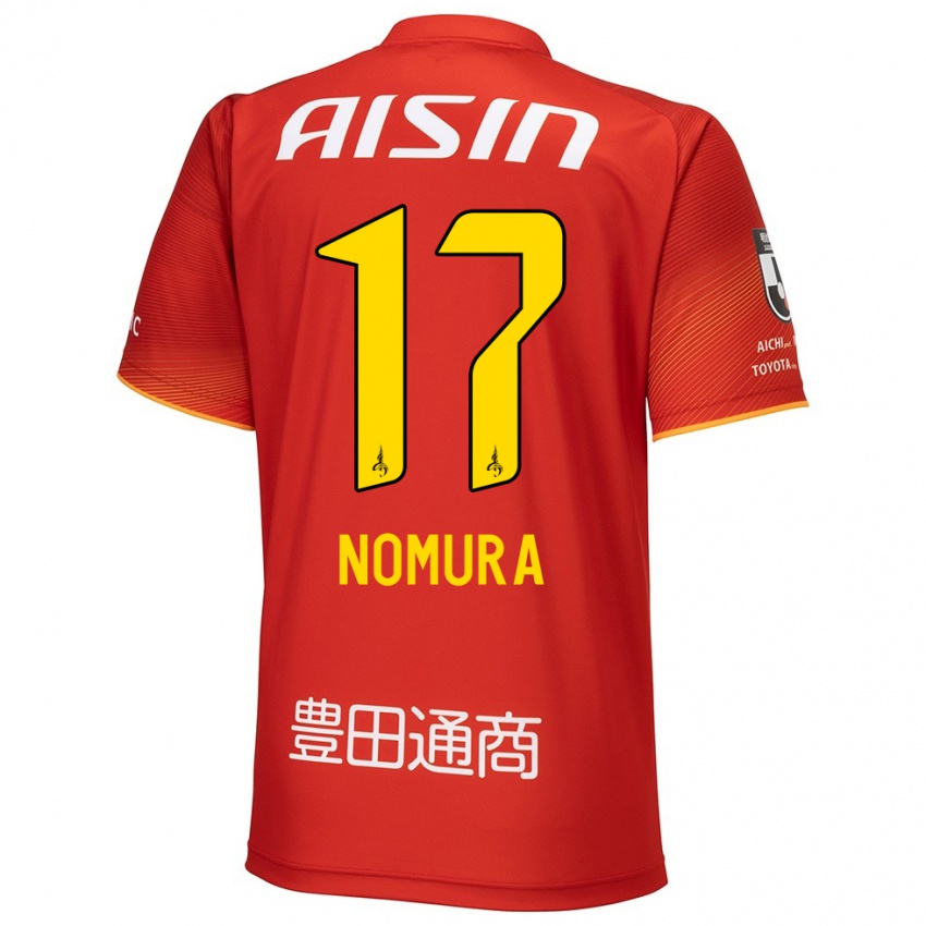 Niño Camiseta Yuto Nomura #17 Rojo Blanco Amarillo 1ª Equipación 2024/25 La Camisa México