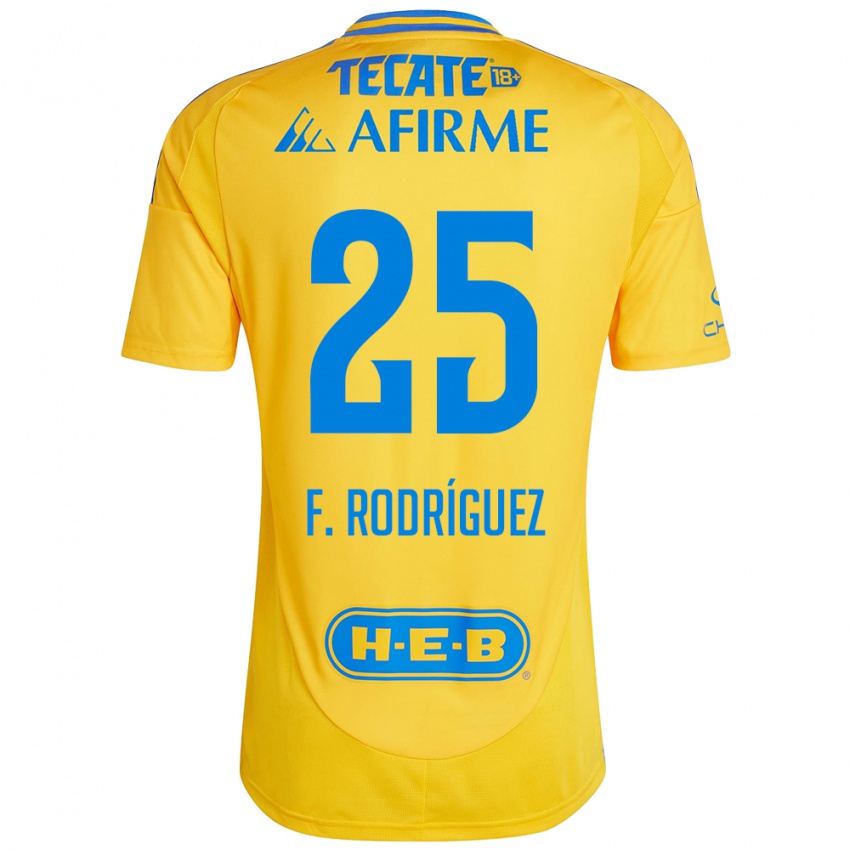 Niño Camiseta Felipe Rodríguez #25 Oro Amarillo 1ª Equipación 2024/25 La Camisa México