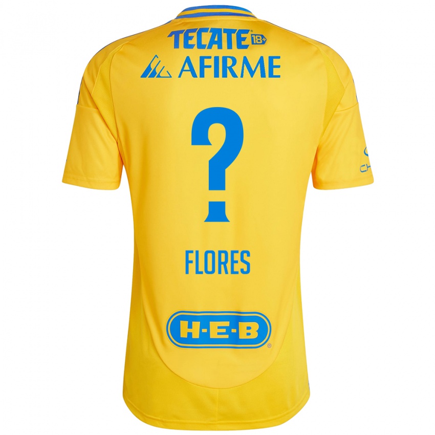 Niño Camiseta Hernán Flores #0 Oro Amarillo 1ª Equipación 2024/25 La Camisa México