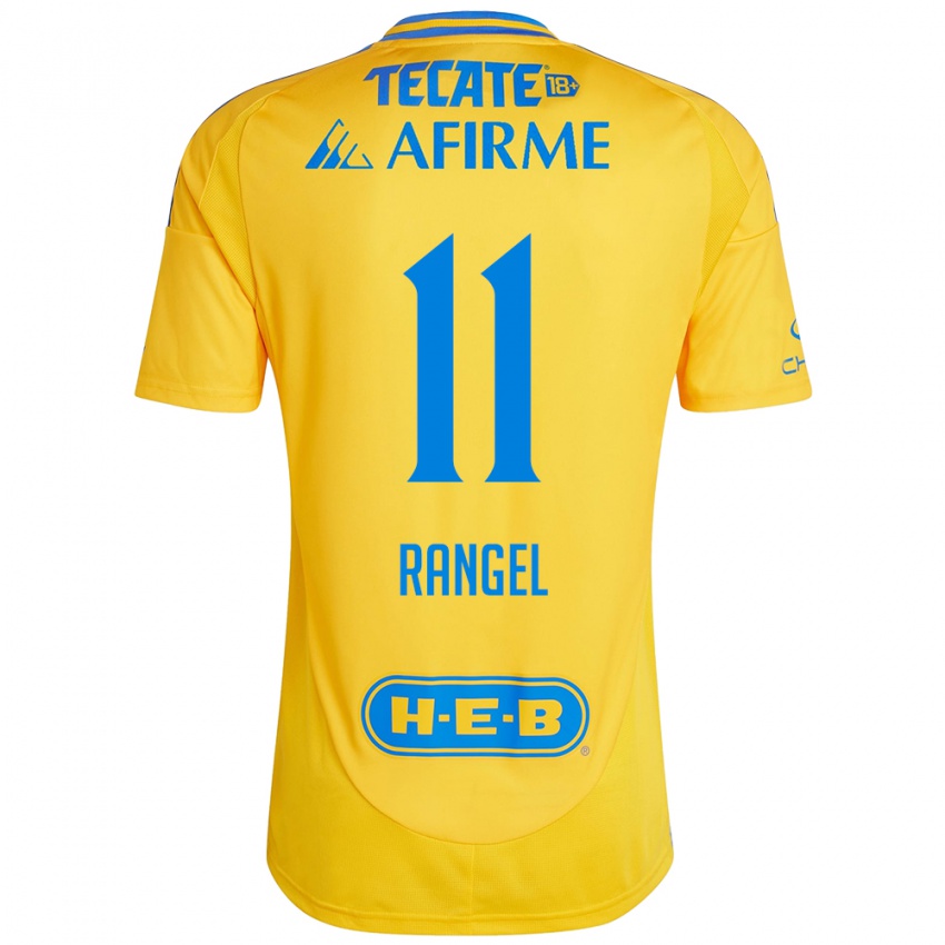 Niño Camiseta Nayeli Rangel #11 Oro Amarillo 1ª Equipación 2024/25 La Camisa México