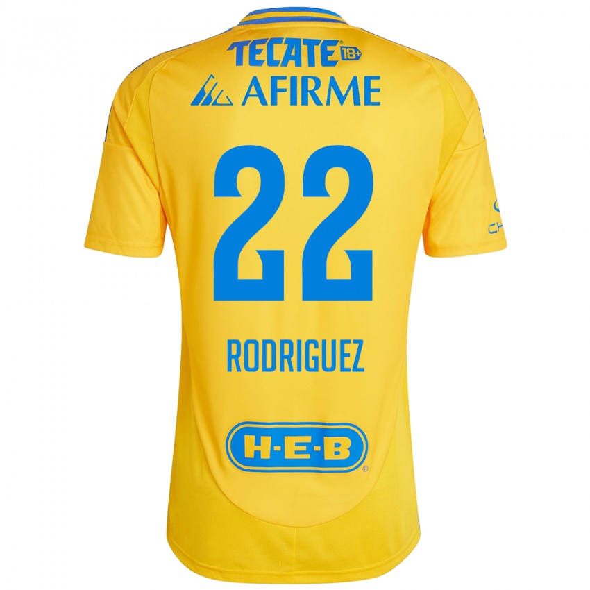 Niño Camiseta Anika Rodriguez #22 Oro Amarillo 1ª Equipación 2024/25 La Camisa México