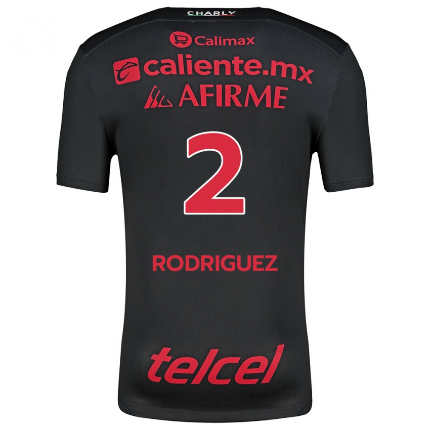 Niño Camiseta Antonio Rodríguez #2 Negro Rojo 1ª Equipación 2024/25 La Camisa México