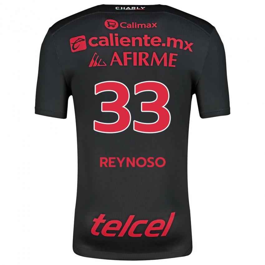 Niño Camiseta Emanuel Reynoso #33 Negro Rojo 1ª Equipación 2024/25 La Camisa México