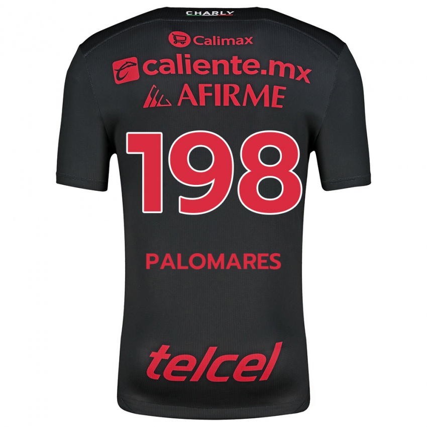 Niño Camiseta Ramón Palomares #198 Negro Rojo 1ª Equipación 2024/25 La Camisa México