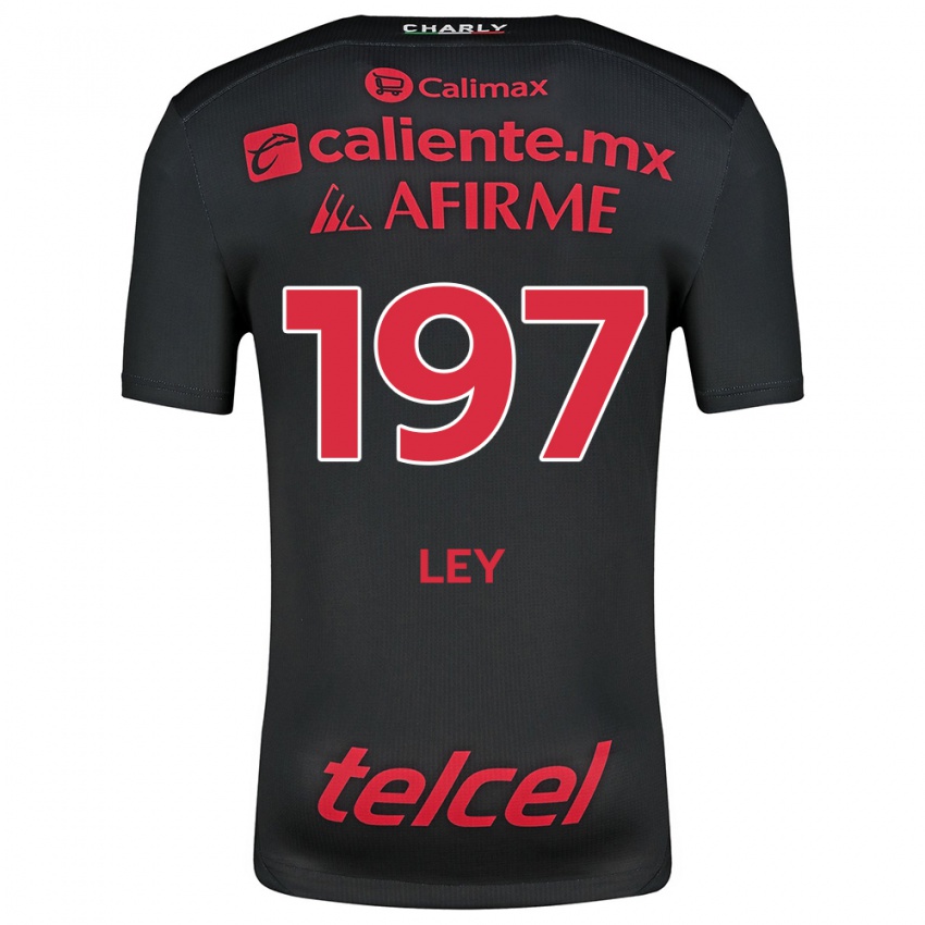 Niño Camiseta Emanuel Ley #197 Negro Rojo 1ª Equipación 2024/25 La Camisa México