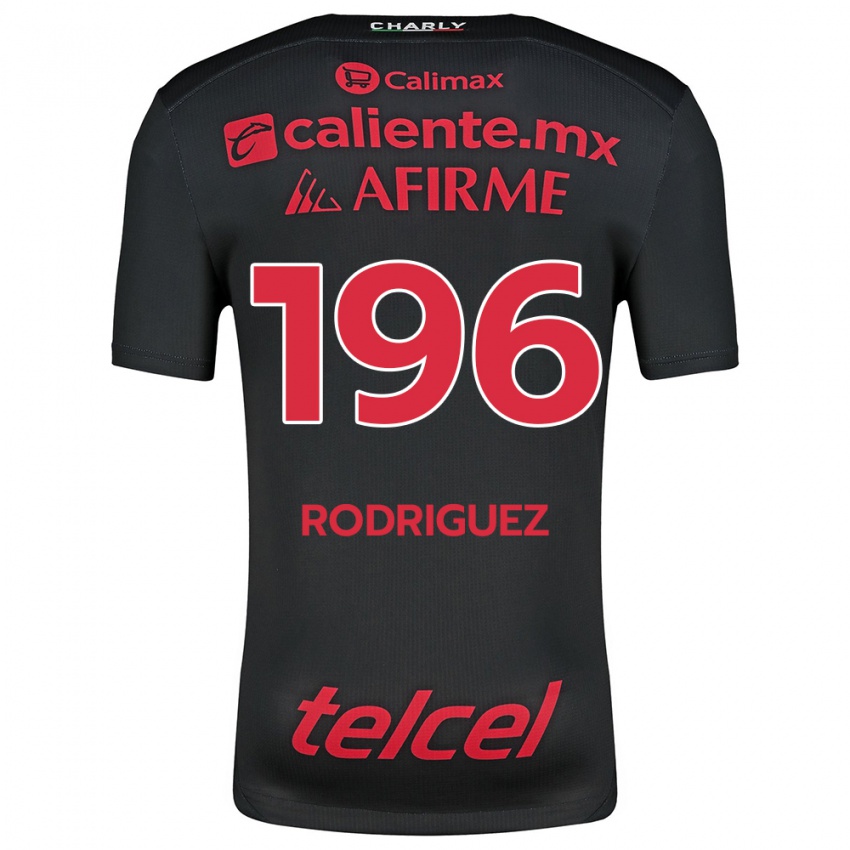 Niño Camiseta Prince Rodríguez #196 Negro Rojo 1ª Equipación 2024/25 La Camisa México