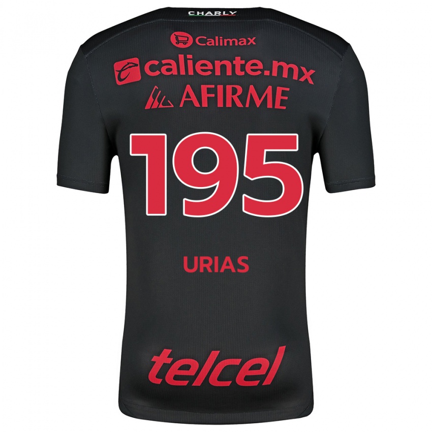 Niño Camiseta Héctor Urías #195 Negro Rojo 1ª Equipación 2024/25 La Camisa México