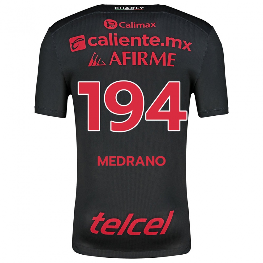 Niño Camiseta Luis Medrano #194 Negro Rojo 1ª Equipación 2024/25 La Camisa México